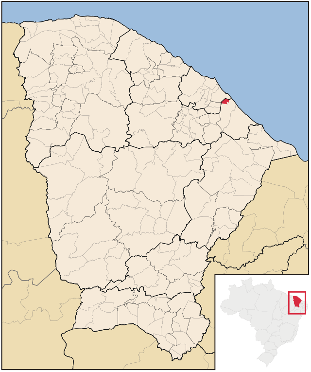 Localização de Pindoretama no Ceará