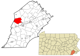 Localisation de West Caln Township
