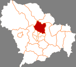 موقعیت شهرستان ژنگدینگ در نقشه