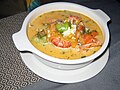 Chupe de Camarones, a prawn soup