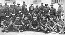 Colored messengers of Motorcycle Corps, 372nd Headquarters, who kept communication lines alive at all hours during the big drive in Champagne, Argonne and at Verdun. Colored messengers of Motorcycle Corps, 372nd Headquarters, who kept communication lines alive at all hours during the big drive in Champagne, Argonne and at Verdun.jpg