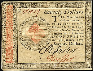 Continental Currency $70 banknote obverse (January 14, 1779).jpg