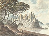 東からのコンウィ城 （ジョン・イングルビー（英語版）、1795年）