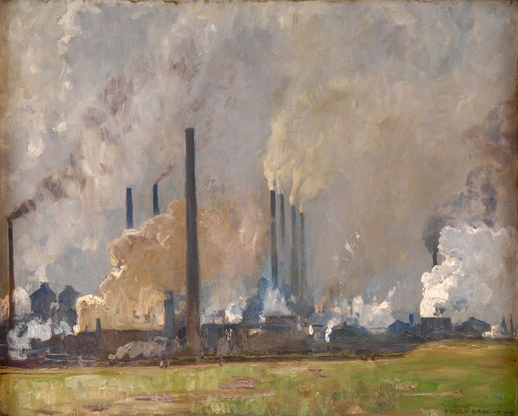 Energie et développement - exemple d'externalité négative la fumée d'une usine et les pollutions industrielles