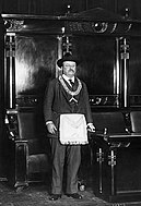 Photograph of Theodore Roosevelt in Spokane Masonic Temple 1905