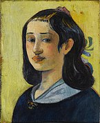 La patrino de la artisto (1890-1893), verko de Paul Gauguin (41 x 33 cm)