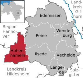 Kaart van Hohenhameln