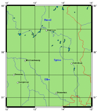 Mapa běha rěki