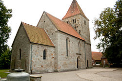 Ansicht der Kirche, Seitenansicht