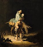 レンブラント・ファン・レイン『エジプトへの逃避』1627年 トゥール美術館