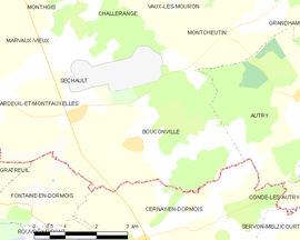 Mapa obce Bouconville