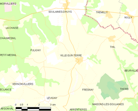 Mapa obce Ville-sur-Terre