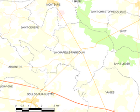 Poziția localității La Chapelle-Rainsouin
