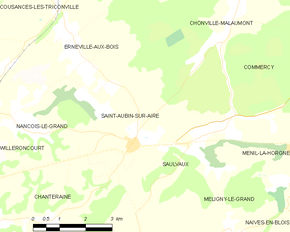 Poziția localității Saint-Aubin-sur-Aire