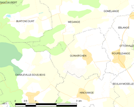 Mapa obce Guinkirchen