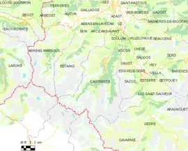 Mapa obce Cauterets