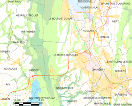 Mapa obce La Motte-Servolex
