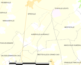 Mapa obce Auberville-la-Renault