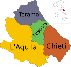 Mappa dell'Abruzzo