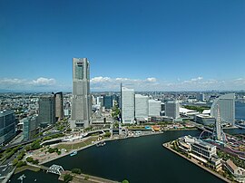 从北仲通地区所遥望的横滨港未来21（2021年）