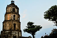 Earthquake baroque Belfry of Santa Maria Church (c. 1810), World Heritage Site and a National Cultural Treasure