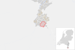 Locatie van de gemeente Gulpen-Wittem (gemeentegrenzen CBS 2016)