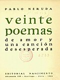 Miniatura para Veinte poemas de amor y una canción desesperada