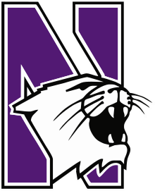 Logo of the Northwestern Wildcats Northwestern wildcats CMKY 80 100 0 0.svg