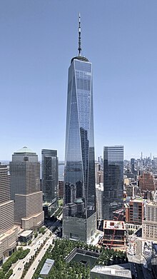 One World Trade Center, Manhattan, the site of Pitchfork's offices since 2015 One World Trade Center (cropped 9 to 16).jpg