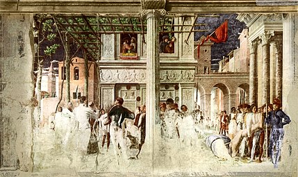Mantegna, Martirio e trasporto di san Cristoforo
