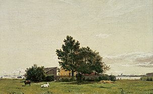 Christen Købke : Vue près de Kalkbrænderiet avec vue sur Copenhague, 1836