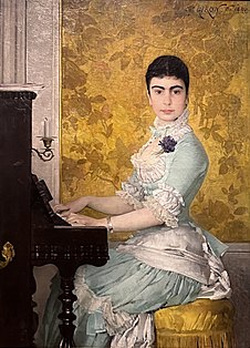 Portrait of Miss Maguie D. or Lady at the piano