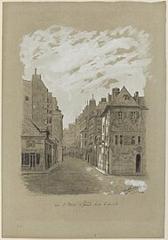 Rue St Paul, à droite l'hôtel de la Vieuville (Robert Frémont, vers 1895-1905).