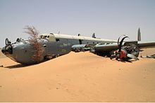 SAAF 1716 J ('Pelican 16'), crashed in the Sahara in 1994 SAAF Avro Shackleton MR3 Shevelev-2.jpg