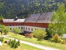 Saint Hugon in Arvillard, Savoie, is a former charterhouse (Carthusian monastery) turned into a monastery of the Tibetan schools of Buddhism (Karma Ling). Saint Hugon abc13.jpg