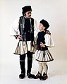 A man and a boy wearing the traditional costumes of the Sarakatsani of Thrace (PFF archive).