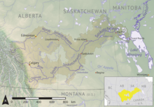 Бассейн Саскачевана map.png