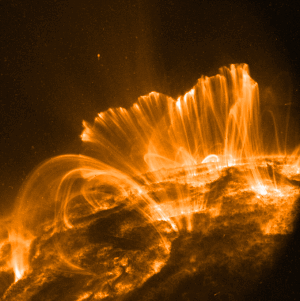 English: A Solar Flare, image taken by the TRA...