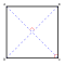 Esimerkki: neliö, {}×{}, kaksi yhdensuuntaista janaa, joita yhdistää toisiinsa toiset kaksi yhdensuuntaista janaa