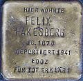 Stolperstein für Felix Hakesberg (Drususgasse 11)