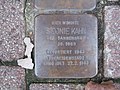 der Stolperstein für Sidonie Kahn