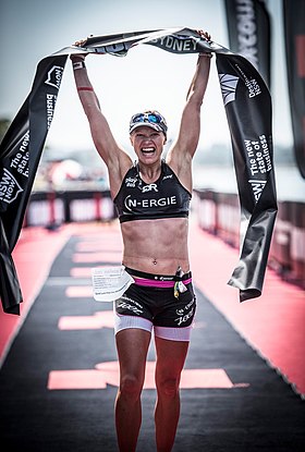 Anja Ippach beim Ironman 70.3 Western Sydney, 2014