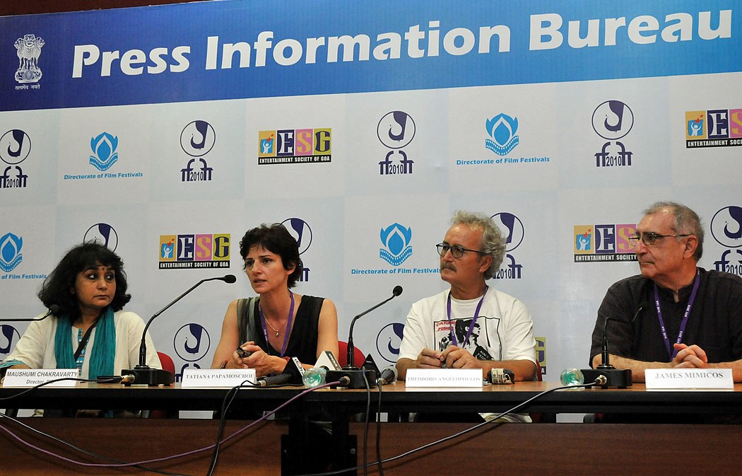 The Actress, Tatiana Papamoschou briefing the media on “Greek Films”, during the IFFI-2010, at Main Media Center, in Panjim, Goa on November 26, 2010.jpg