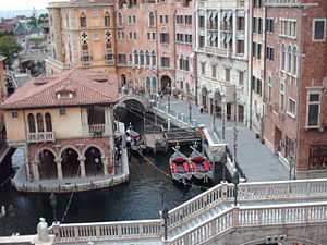 A look out into the Venice area within Tokyo DisneySea