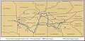 Map of the routes the Cherokee had to travel on the Trail of Tears