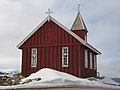 A antiga igreja de Upernavik que é o 2º edifício mais antigo da cidade.