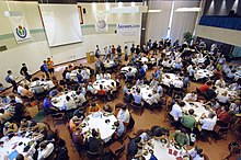Wikimania, an annual conference for users of Wikipedia and other projects operated by the Wikimedia Foundation WM2006 0018.jpg