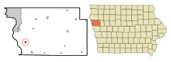 Location of Salix, Iowa