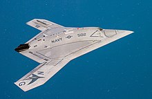 A X-47B UCAV technology demonstrator X-47B operating in the Atlantic Test Range (modified).jpg