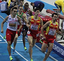 Kevin López (hier in führender Position in einem Hallenrennen) kam auf den sechsten Platz